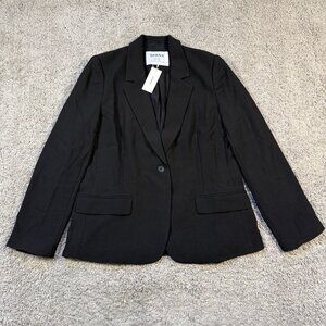 Spanx NWT Satin Back Crepe Blazer Womens Large Black Dressy Casual